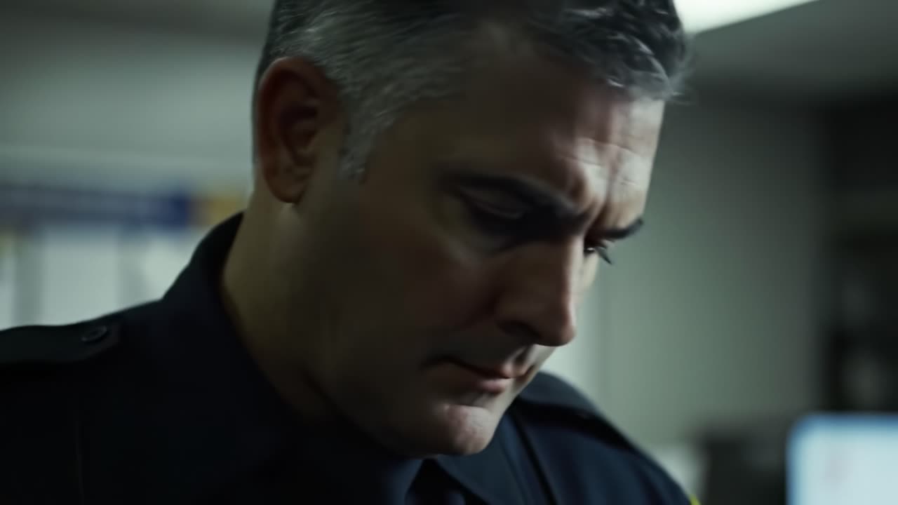 Focused Police Officer