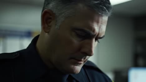 focused police officer
