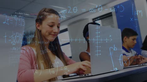 animación de ecuaciones matemáticas sobre escolares usando computadoras portátiles