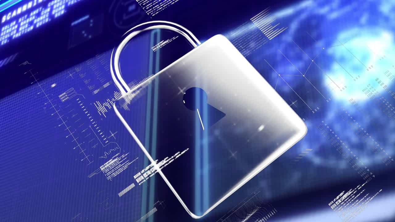 animación del icono digital y procesamiento de datos en la interfaz