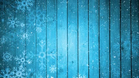 Snow-falling-on-blue-background