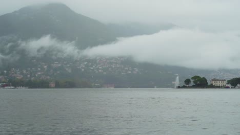 rainy day at como lake