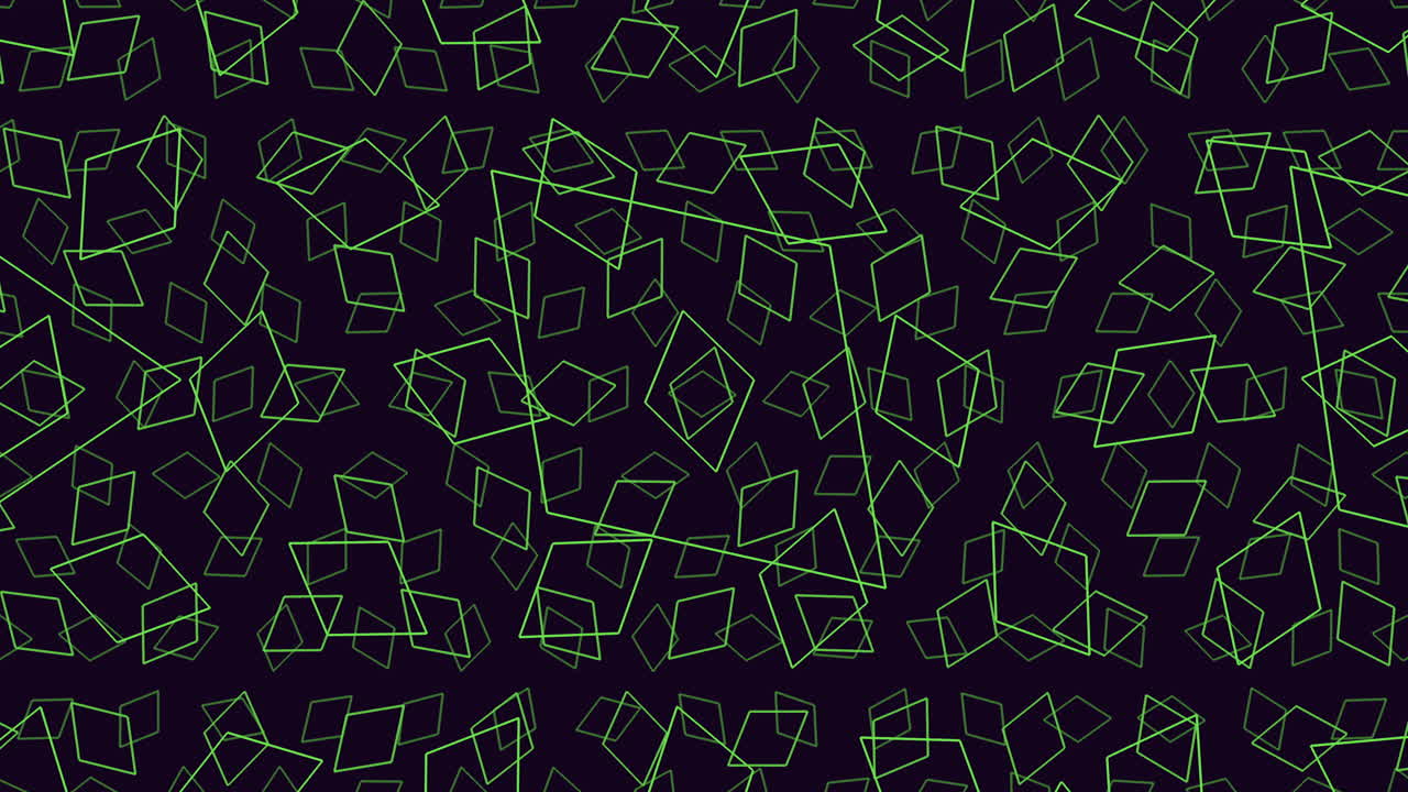 patrón geométrico formas repetidas verdes y negras con líneas conectadas