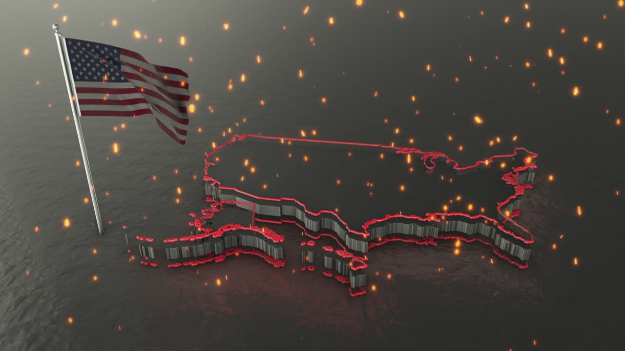 미국 지도 배경 4k