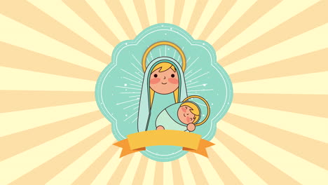 mary virgin and jesus baby manger characters