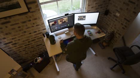 young entrepreneur timelapse working at a desk