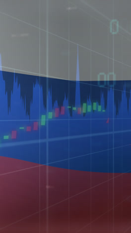 Animation-of-flag-of-russia-over-data-processing