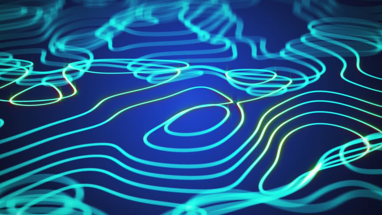 animación del procesamiento de datos y la red de conexiones