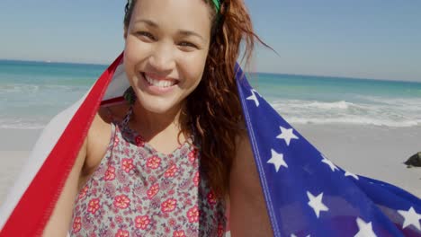 young woman by the sea