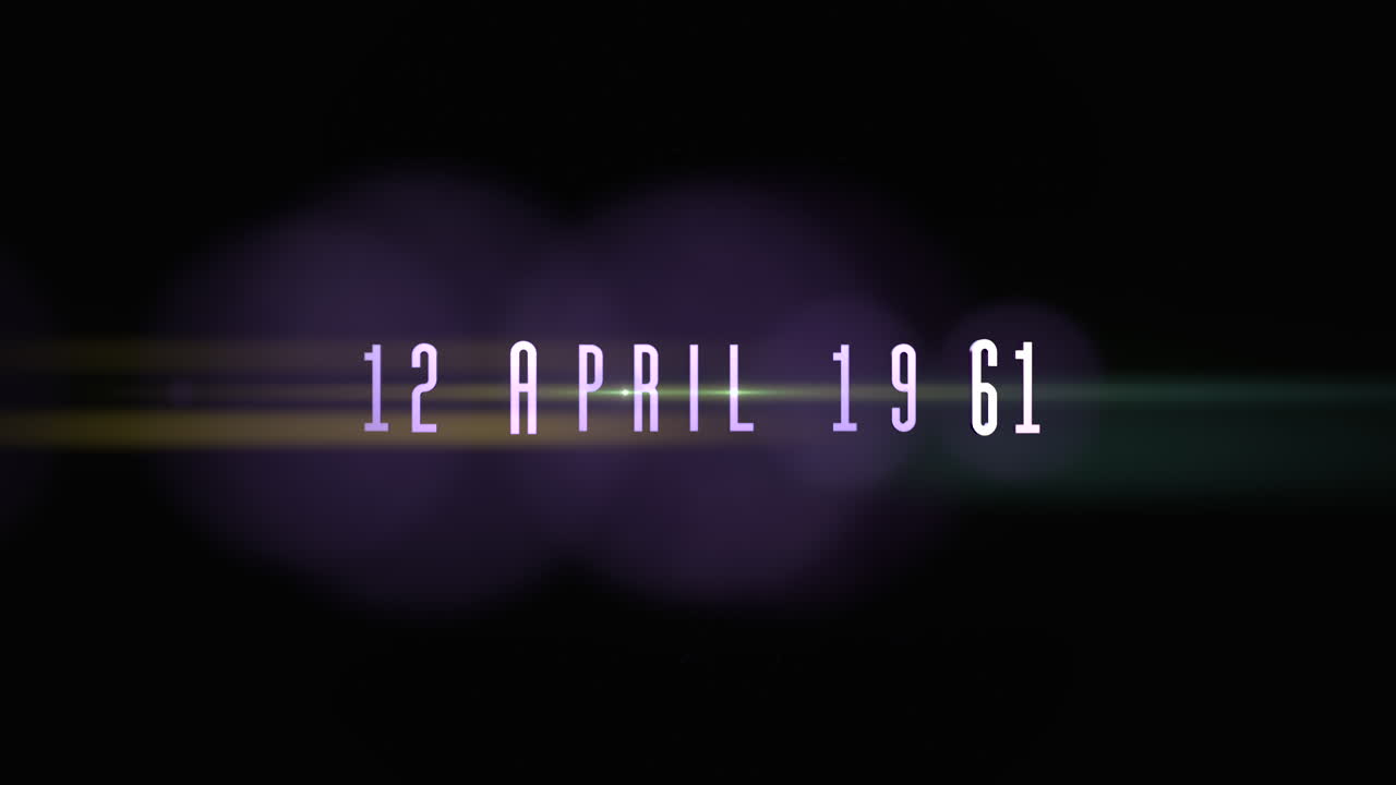 12 de abril de 1961 con la luz de la moda de una estrella en una galaxia.