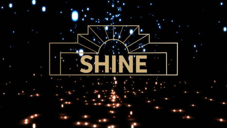 animation of shine text on black background