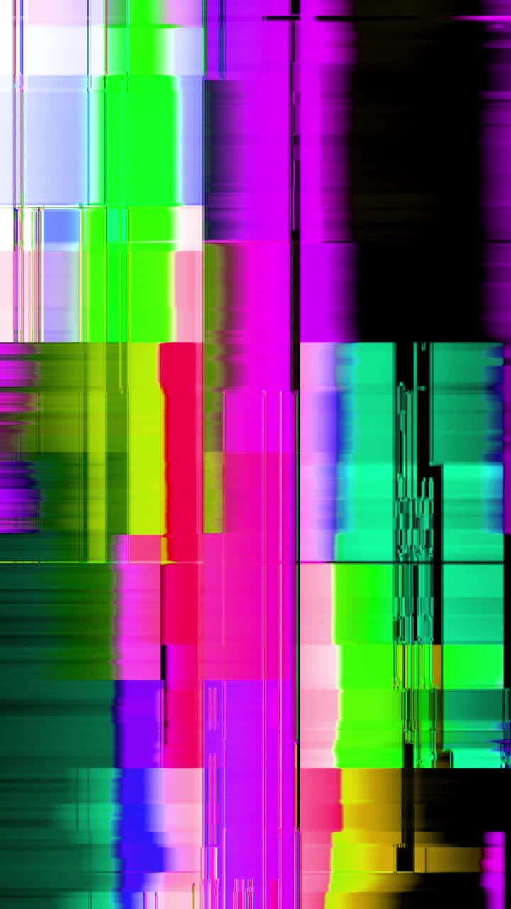 Abstract Digital Glitch Effect with Colorful Vertical Lines