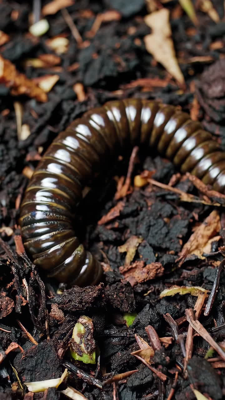 Millipede in its natural habitat
