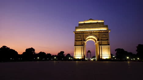 india gate at dusk