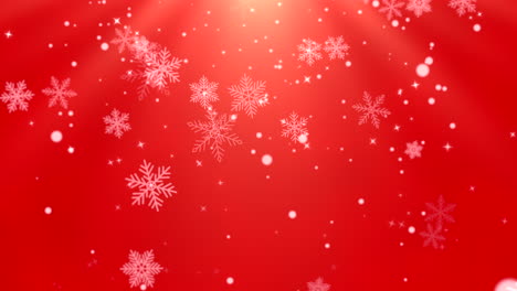 copos de nieve blancos y estrellas y partículas abstractas de bokeh cayendo 3
