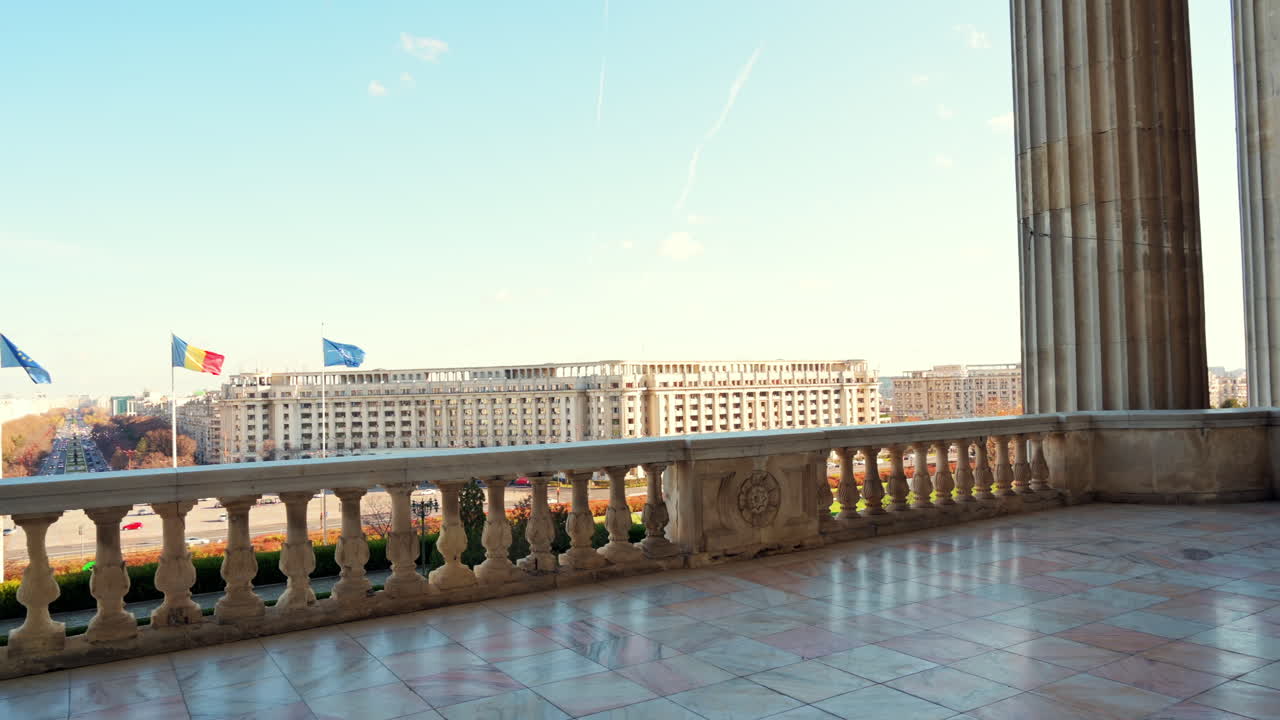 The inside of the Palace of Parliament in Bucharest, Romania