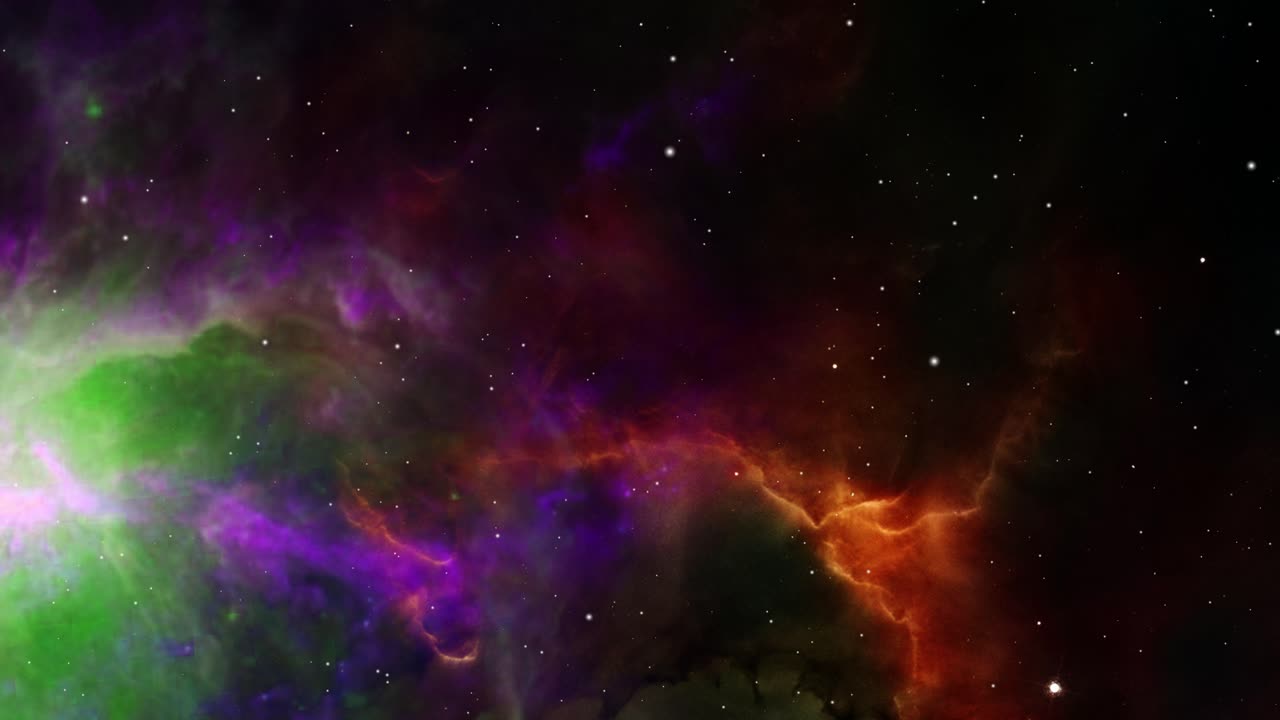 espaço estelar profundo com nebulosas coloridas 4k