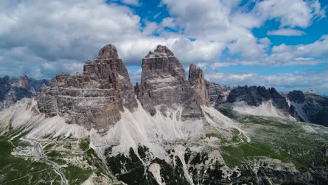 national nature park tre cime in the dolomites alps. beautiful nature of italy.