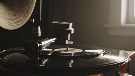 vintage gramophone record player