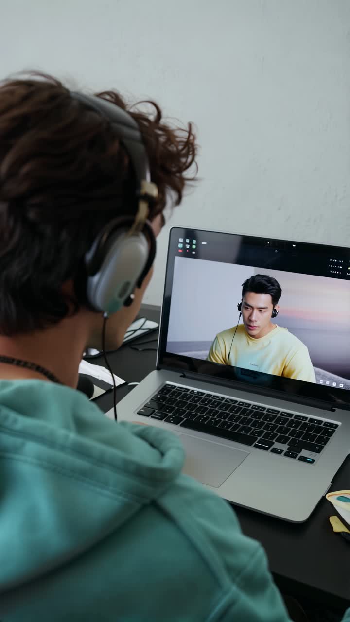 Remote work with a team connected virtually.
