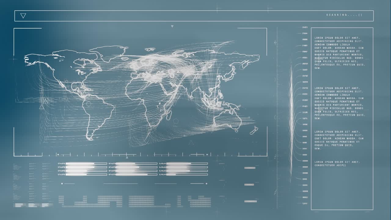 Create a digital animation of a dashboard and earth map using a green screen