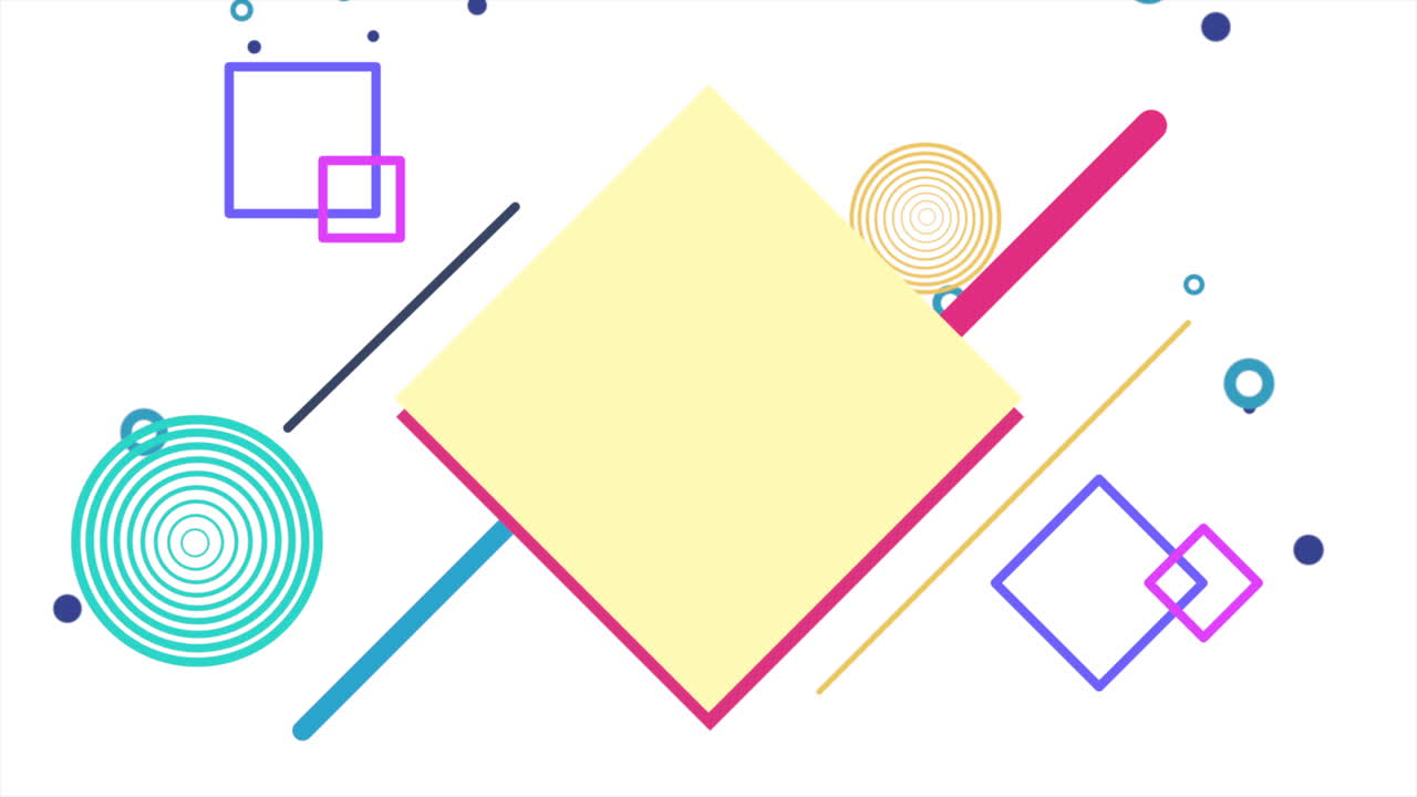 movimiento formas geométricas abstractas cuadrados y puntos