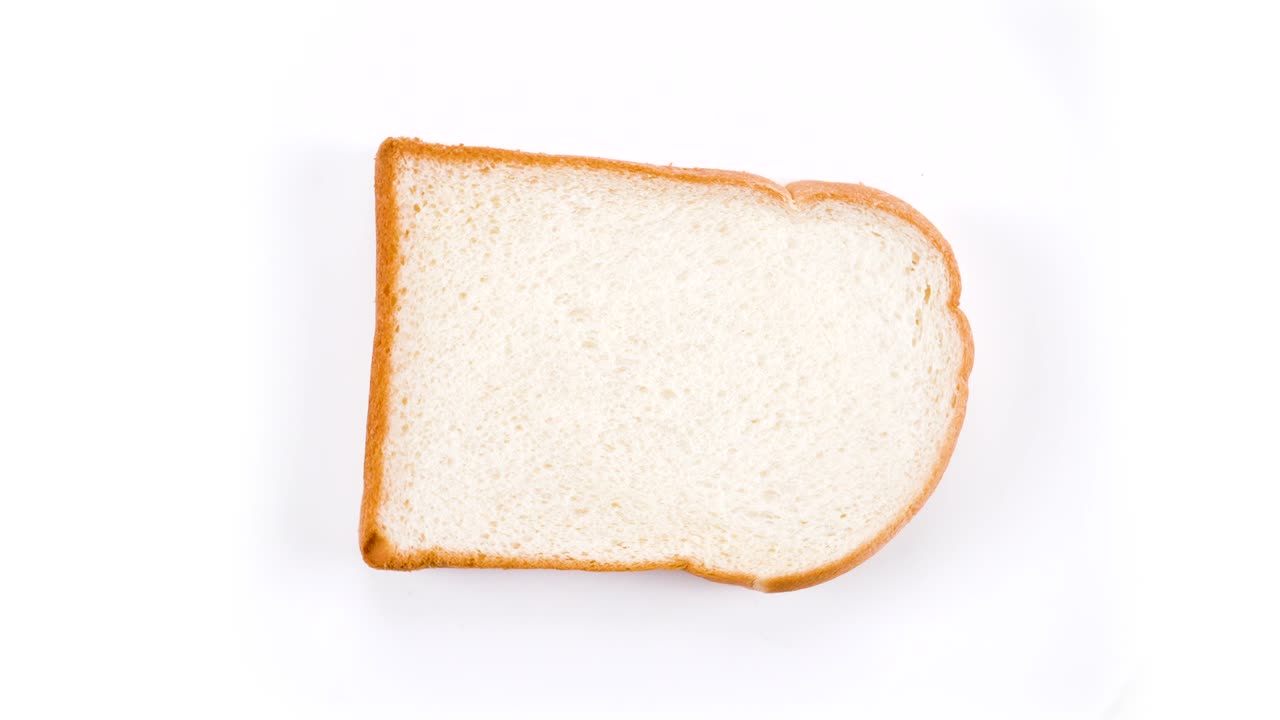top view of slice bread rotating