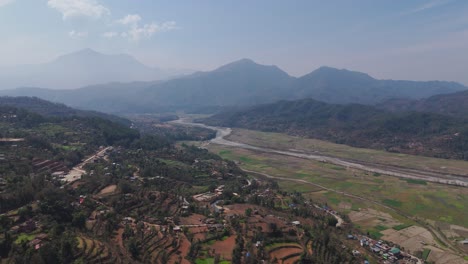aerial view of the landscape in nepal