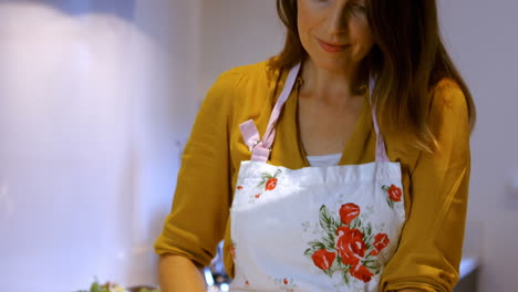 Retrato-De-Mujer-Feliz-Está-Cocinando-