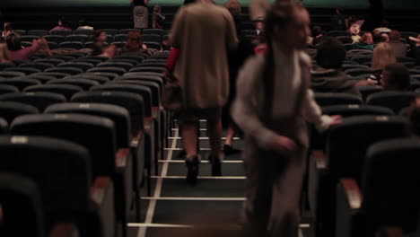 audience fills the theatre time lapse