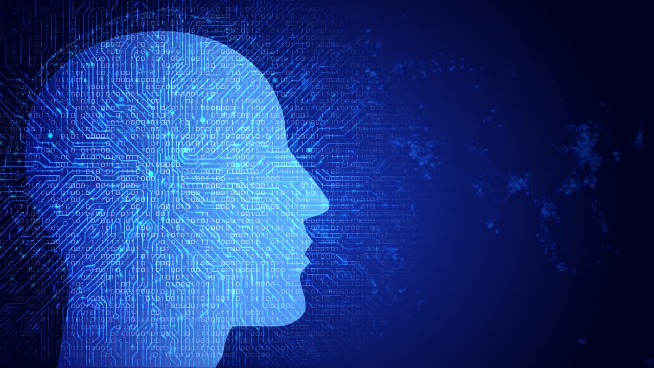 Science futuristic Artificial knowledge and itelligence technological innovation abstract Loop background.