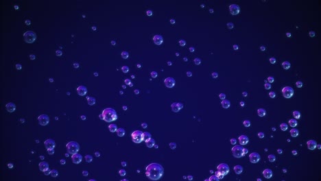 tiny modern abstract bubbles reveal with loop and alpha channel