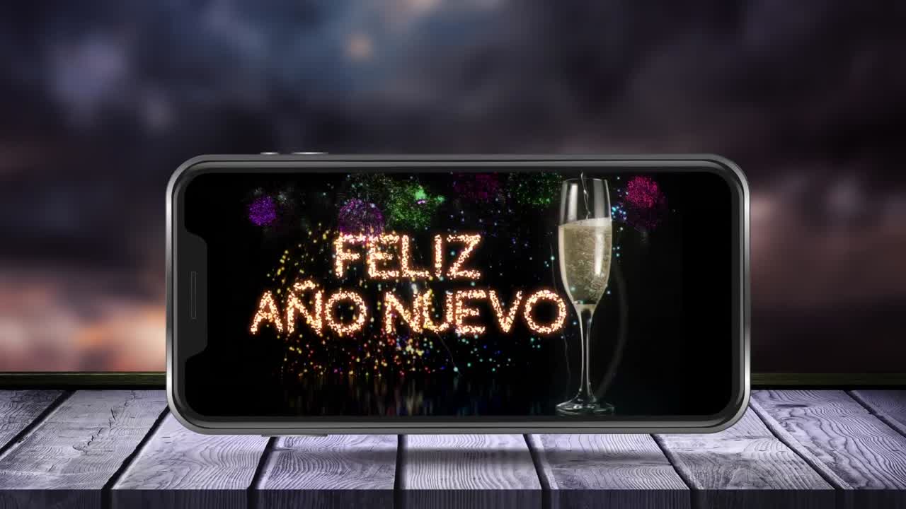 Animazione di fuochi d'artificio che esplodono