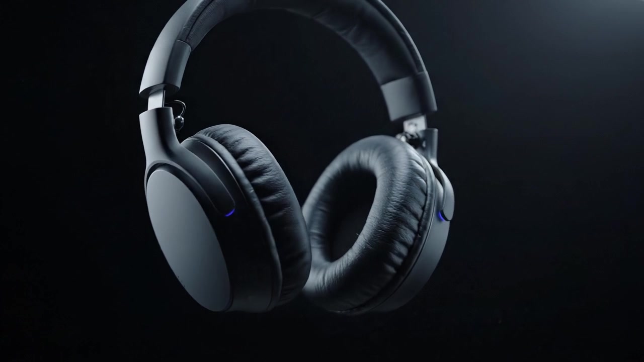 Sofistikerte over-ear hodetelefoner som viser moderne design og komfort: Et nært blikk på lydteknologi av høy kvalitet og ergonomiske funksjoner for en forbedret lytteopplevelse.