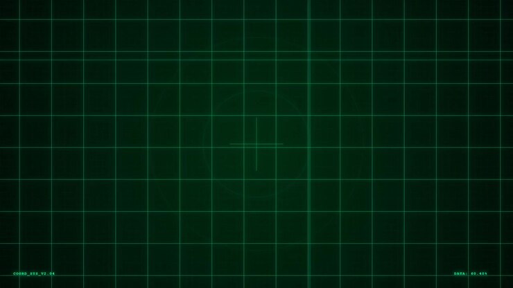 Digital Green Grid Interface with Loading Data Overlay