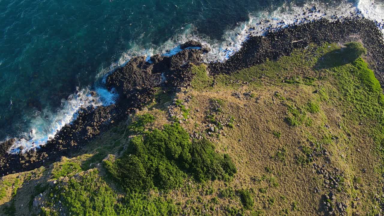 남태평양의 푸른 물과 호주 뉴 사우스 웨일즈의 아름다운 쿡 섬