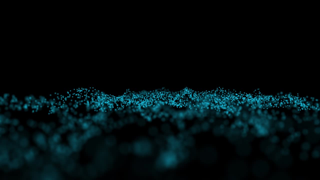 Wave white background. Abstract white futuristic background. Wave with connecting dots and lines on dark background. Wave of particles.