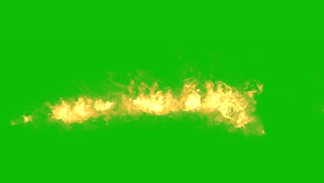 Visual-effects,-VFX,-flame-thrower-on-green-screen-3D-animation