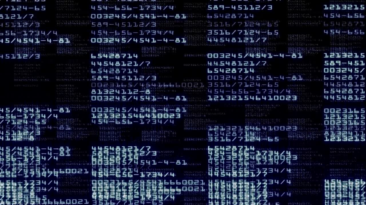 Random Numbers Technology Code Animation, Rendering, Background, Loop