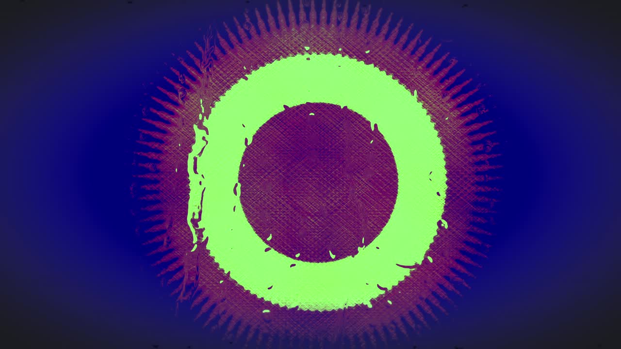 fondo moderno circular fresco en colores de neón. editado con gotas de lluvia que se deslizan por la lente de la cámara en una técnica de grunge moderno oscuro