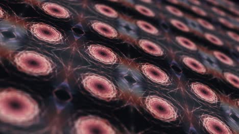 3d perspectiva ciencia ficción multicolor tecnología futurista malla de alambre forma animación de patrón de textura. 4k electrónica de bucle sin costura llevó el concepto de circuito digital de pared para el fondo de tecnología científica.