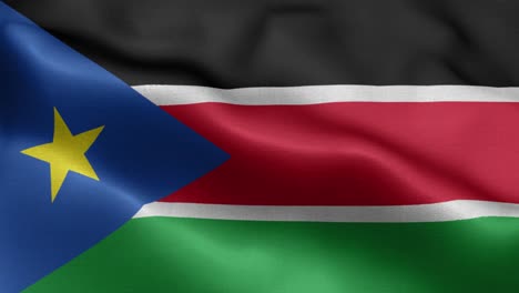 waving loop 4k national flag of south sudan