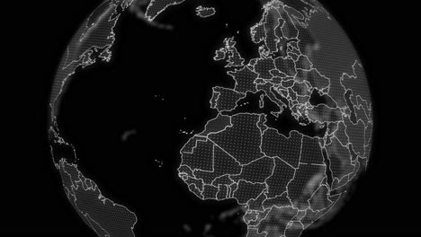 Marokko-Land-Alpha-Für-Die-Bearbeitung-Von-Datenanalyse-Technologie-Globus-Drehung,-Filmisches-Video-Zeigt-Einen-Digitalen-Globus,-Der-Sich-Dreht-Und-Auf-Eine-Marokko-Land-Alpha-Vorlage-Für-Die-Bearbeitung-Heranzoomt