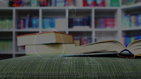 animación de ecuaciones matemáticas sobre libros