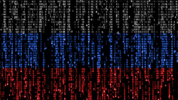 Russia flag - matrix code loop