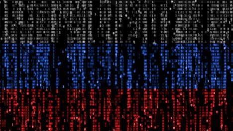 russia flag - matrix code loop