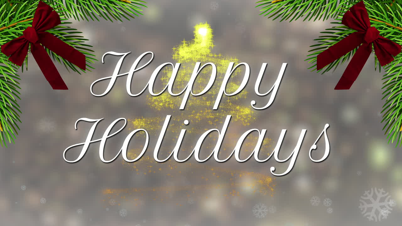 White Happy Holidays 3D Graphic
