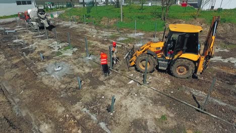 industrial machinery for construction. construction machinery working in construction site