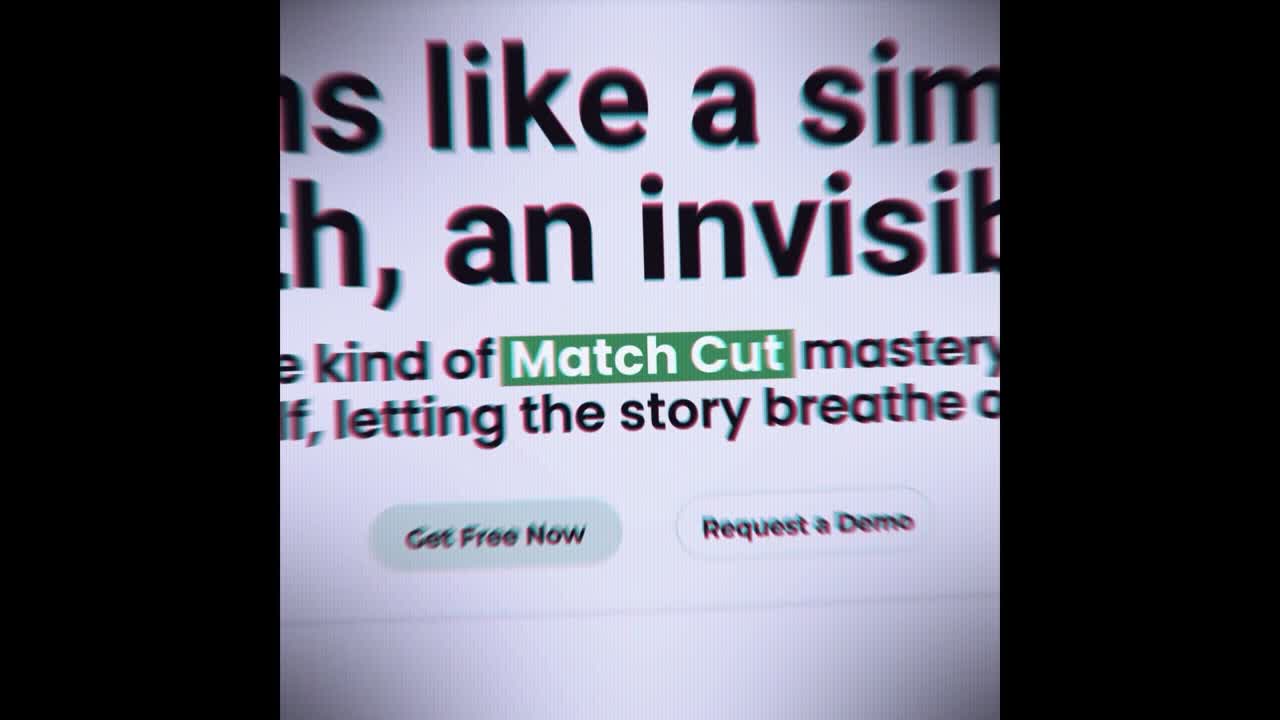 Match-cut template for showcasing websites and UI with dynamic transitions