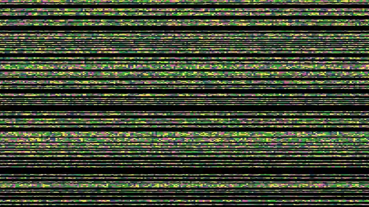 Digital Glitch Effect with Horizontal Noise Lines